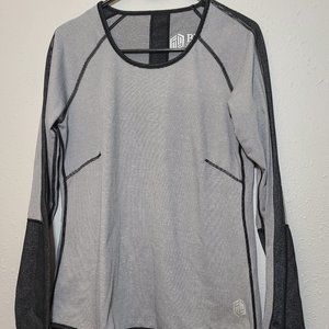 BKE Sport women's top LARGE black white